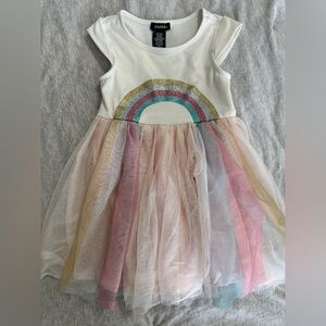 3T toddler dress rainbow tulle